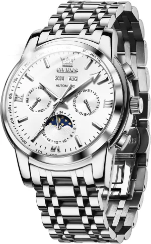 Luminous Waterproof OLEVS Mens Automatic tour buyer performer orthopteran fragment Watches Skeleton Mechanical Self Winding Luxury Fashion Dress Wrist Watch 