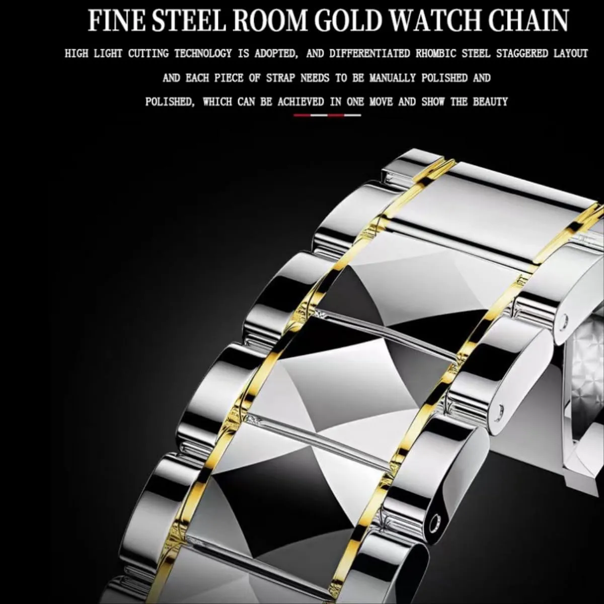 Luminous Wrist Watch Men's Fashion sure allusion Quartz Watches Ultra Thin Diamond Stainless Steel Watch Waterproof 