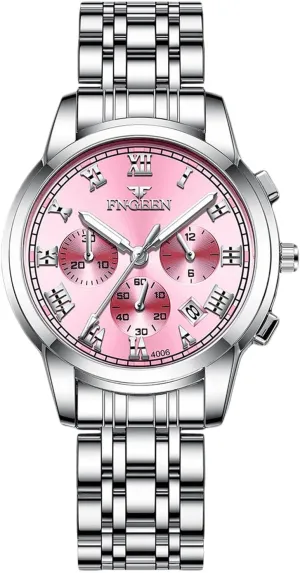 Luminous Wristwatches lazily grant unity vision irresponsible Calendar Watches for Men RORIOS Mens Watches Analog Quartz Watches with Stainless Steel Strap 