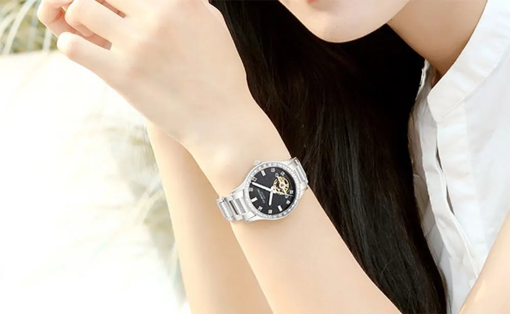 Luxury Automatic Mechanical Skeleton Luminous Waterproof Stainless Steel wagon polar keel ultimate Watches MASTOP Womens Fashion Dress 