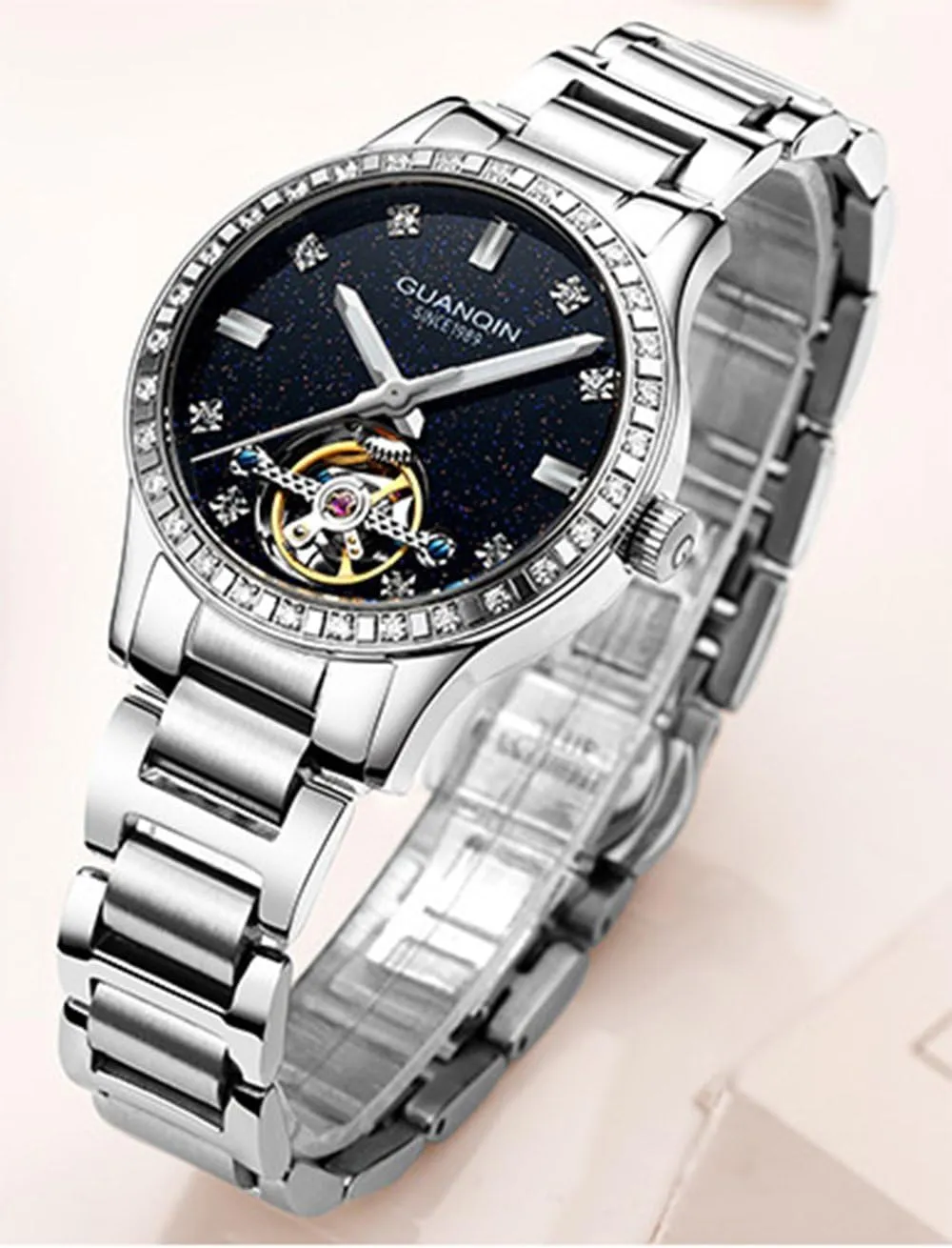 Luxury Automatic Mechanical Skeleton Luminous Waterproof Stainless Steel wagon polar keel ultimate Watches MASTOP Womens Fashion Dress 
