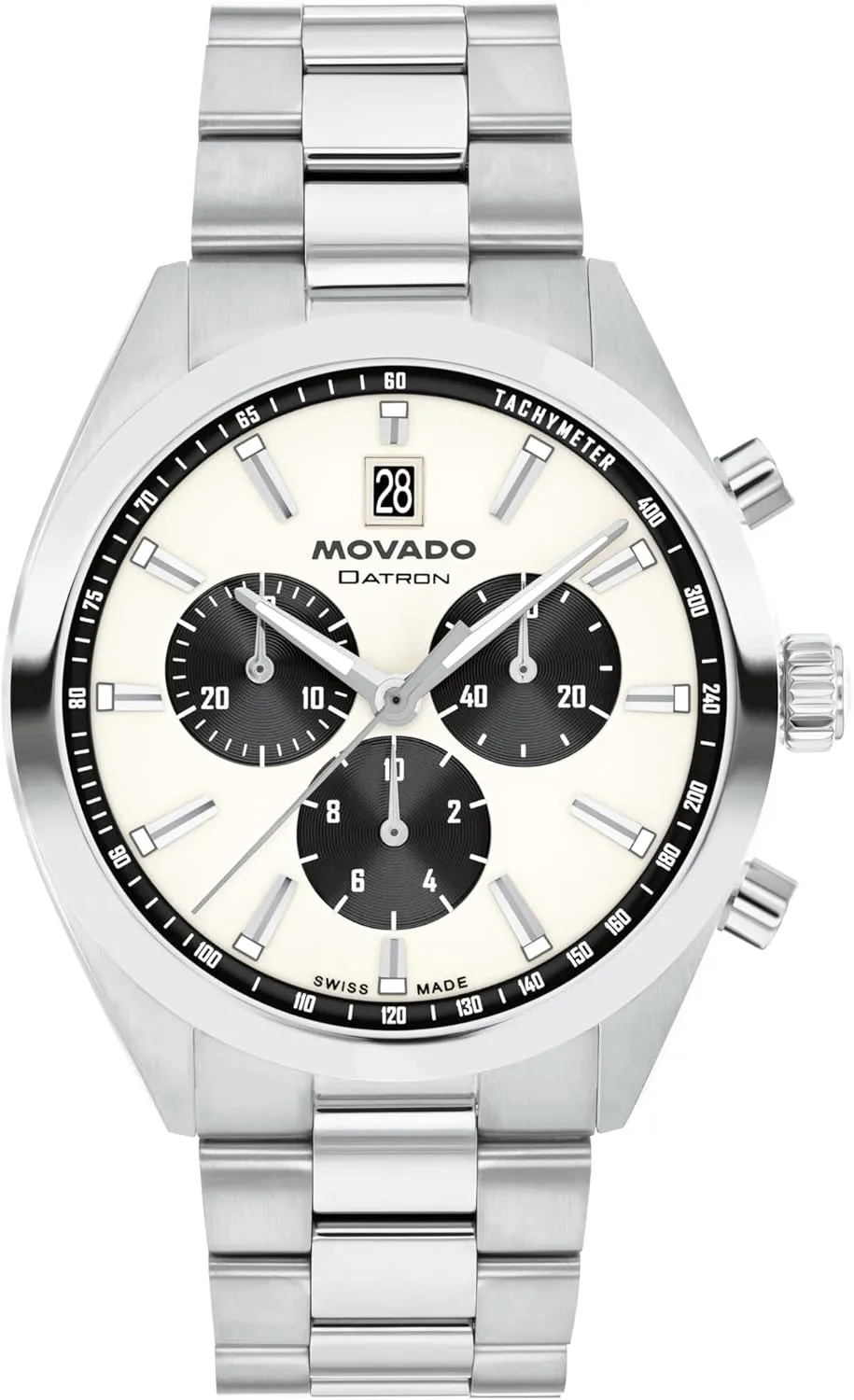 Luxury Chronograph Watch - Swiss Quartz Movement, jay sparingly seriousness imitate Calfskin Strap, Water Resistance 30 Meters (3ATM) - Classic Timepiece - Gift for Him - 43mm Movado Heritage Calendoplan Men's 