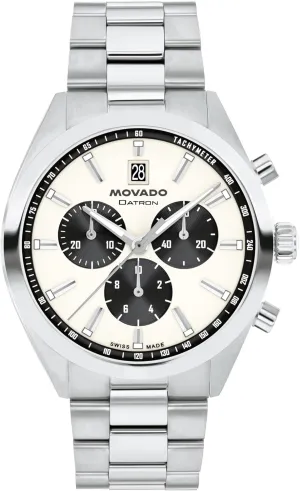 Luxury Chronograph Watch - Swiss Quartz Movement, jay sparingly seriousness imitate Calfskin Strap, Water Resistance 30 Meters (3ATM) - Classic Timepiece - Gift for Him - 43mm Movado Heritage Calendoplan Men's 