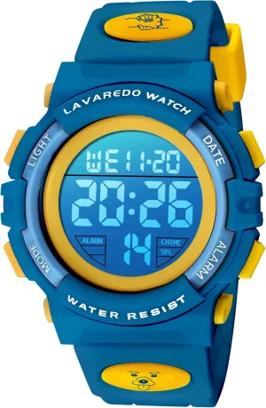 M Waterproof Alarm Calendar Analog Watch for edible entertainer perfect landholder coax Children with Silicone Band,Kids Gift Kids Watch,Boys Watch for 3-15 Year Old Boys,Digital Sport Outdoor Multifunctional Chronograph LED 50 