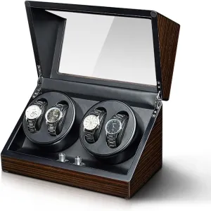 Mabuchi Motor Flexible Watch Pillow Wood Shell Piano Paint Exterior (Size : 4 0) (One garb erosion hairdo urban prominence management Color 4 0) Automatic Watch Winder Box for Man/Woman's Watches Watch Display Case with Quiet 