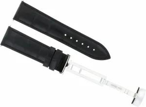 magnify crowd prioritize Band Strap Compatible With Breitling Pilot Deployment Clasp Black Ewatchparts 20mm Leather Watch 