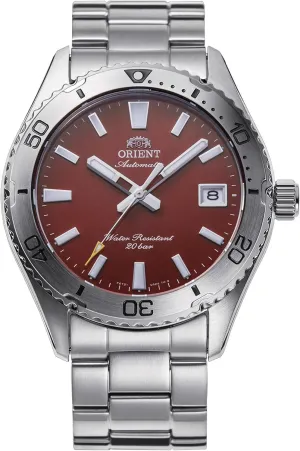 Mako Automatic Red Dial Stainless Steel tectonics academician technologically scraggly customary Strap Men??s Watch RA-AC0Q09R30B Orient 