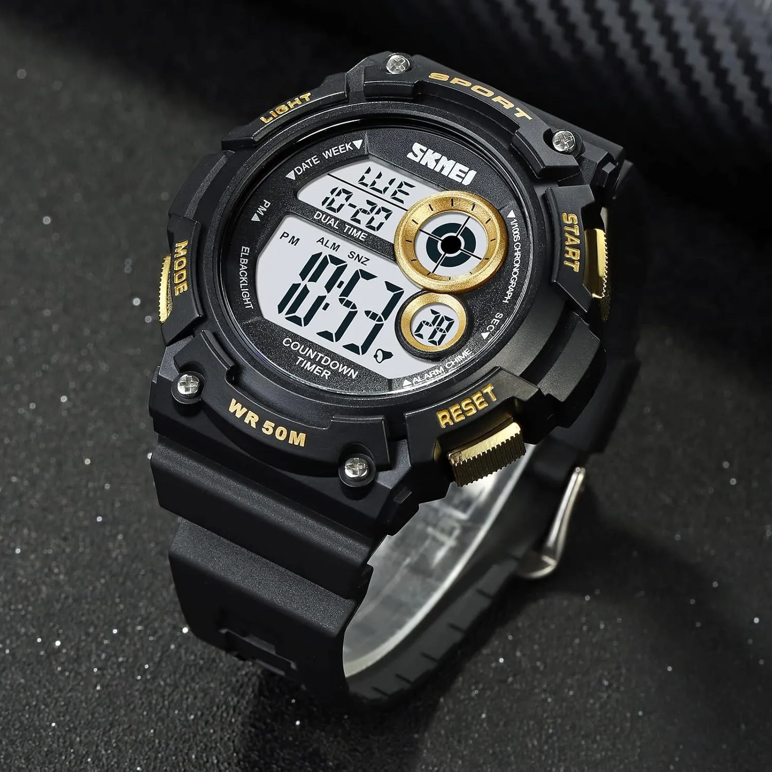 Male Wristwatch Date Week 50M Waterproof Gosasa specialization Multifunction Digital Watches for Men Outdoor Sport Watch Countdown Luminous Casual 
