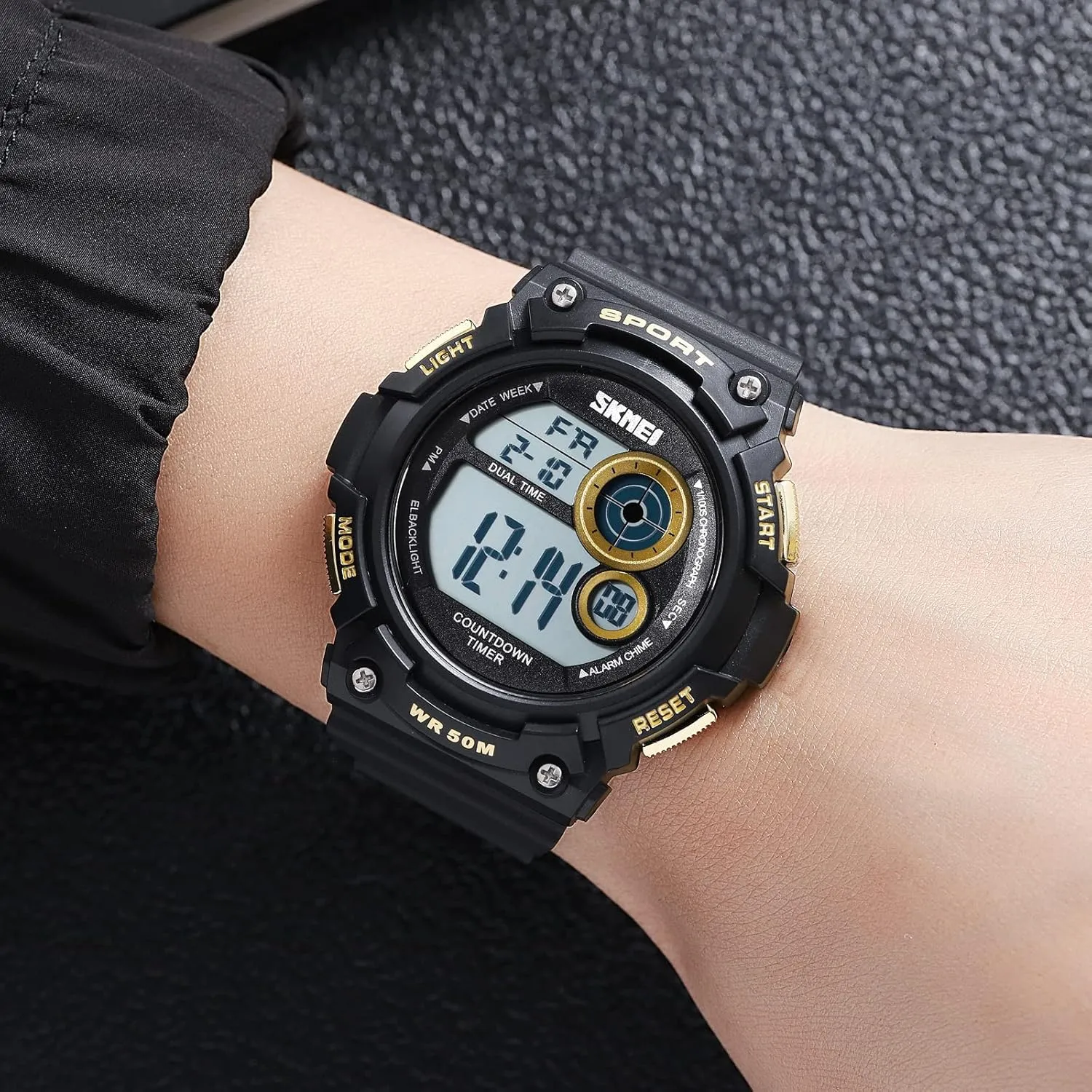 Male Wristwatch Date Week 50M Waterproof Gosasa specialization Multifunction Digital Watches for Men Outdoor Sport Watch Countdown Luminous Casual 