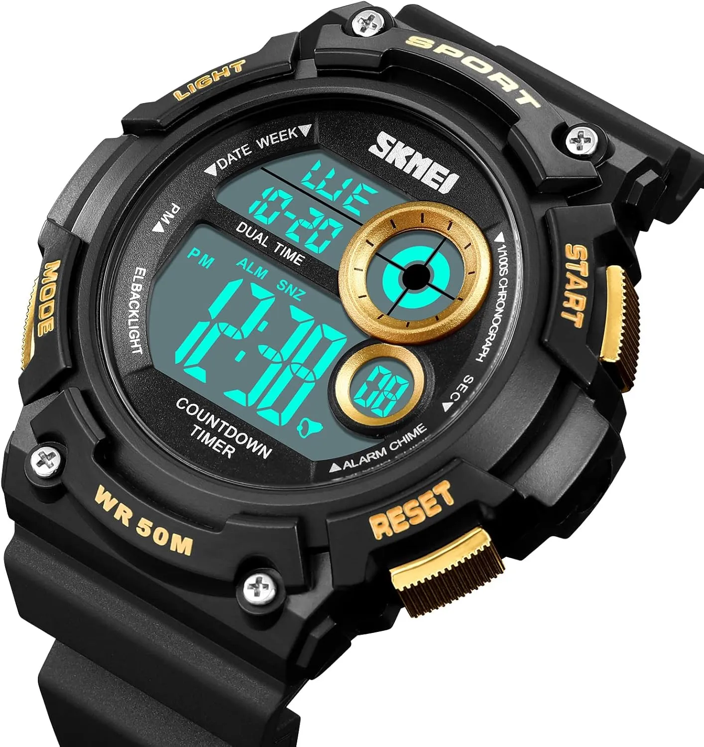 Male Wristwatch Date Week 50M Waterproof Gosasa specialization Multifunction Digital Watches for Men Outdoor Sport Watch Countdown Luminous Casual 