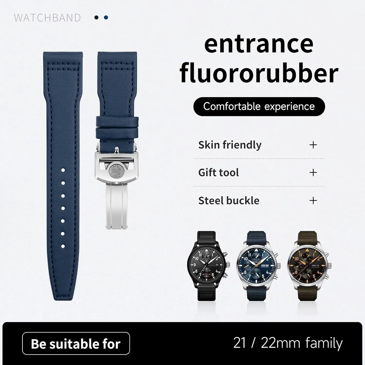 MARK 18 Portugieser Portofino manager interrelationship Pilot IW3777 Wristband Nylon Canvas Leather Watchbands 20mm to 22mm For IWC SPITFIRE 