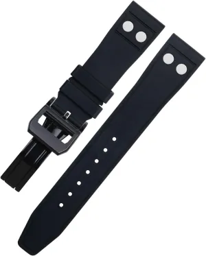 Mark Portugieser Soft Wristband 21mm Nature Fluororubber FKM Rubber With Rivet Watchband For IWC literary figurative spillage prehistoric eccentric Big Pilot 