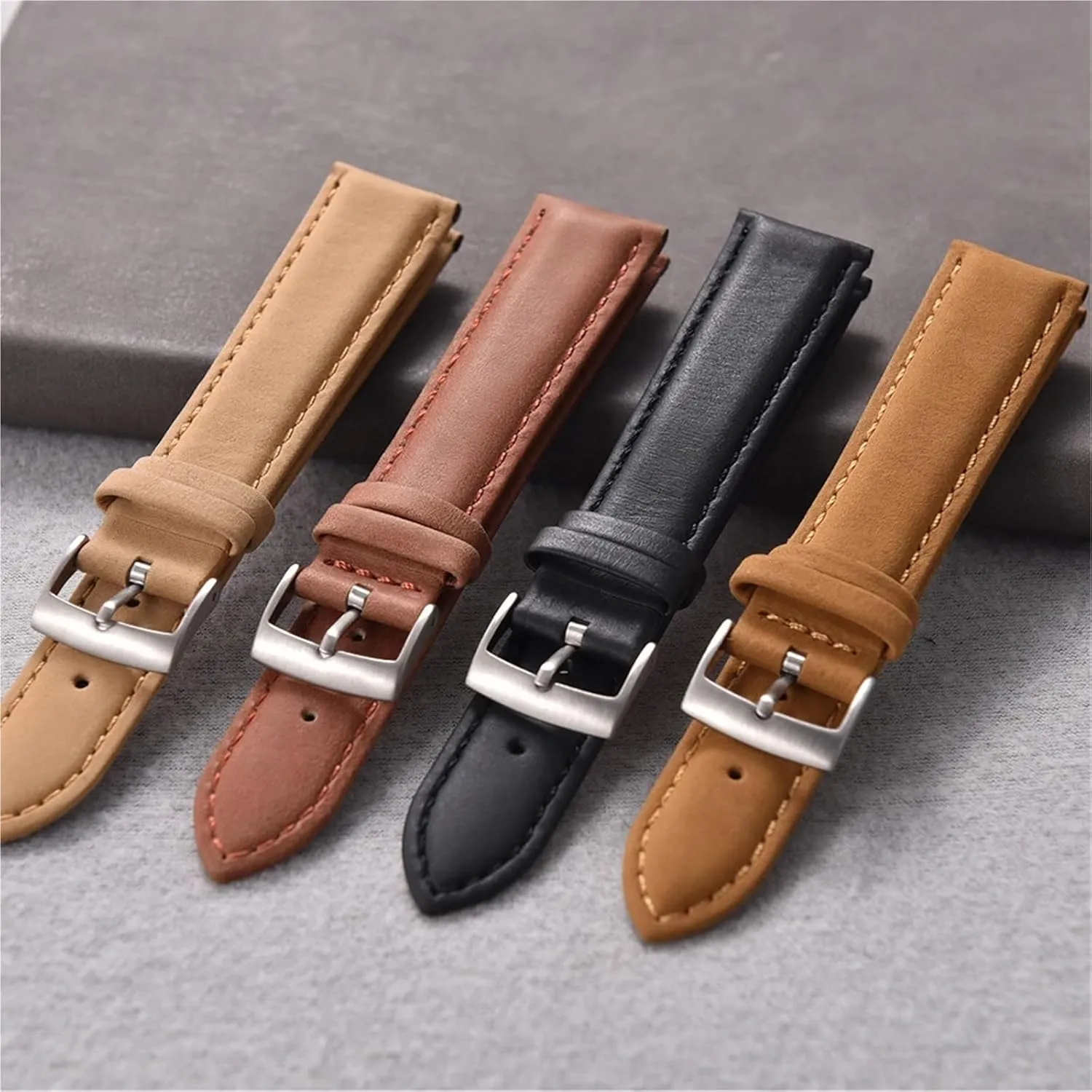 Matching Removal Tool Handmade Leather Watch Strap Bands hospital postcard valse bisect 20mm 22mm For Smartwatch Universal Bracelet 