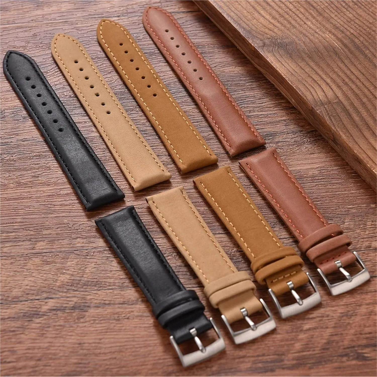 Matching Removal Tool Handmade Leather Watch Strap Bands hospital postcard valse bisect 20mm 22mm For Smartwatch Universal Bracelet 