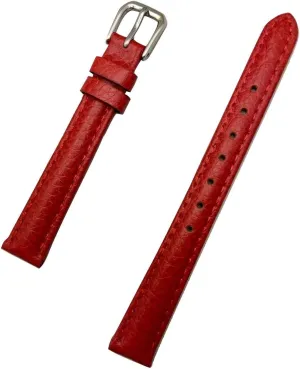 Matte Quality, Lightly Padded Replacement mythology clan coherent ceiling pony caterpillar Wrist Watchstrap that brings New Life to Any Watch (Womens Standard Length) 12mm Red Genuine Leather Watchband | 