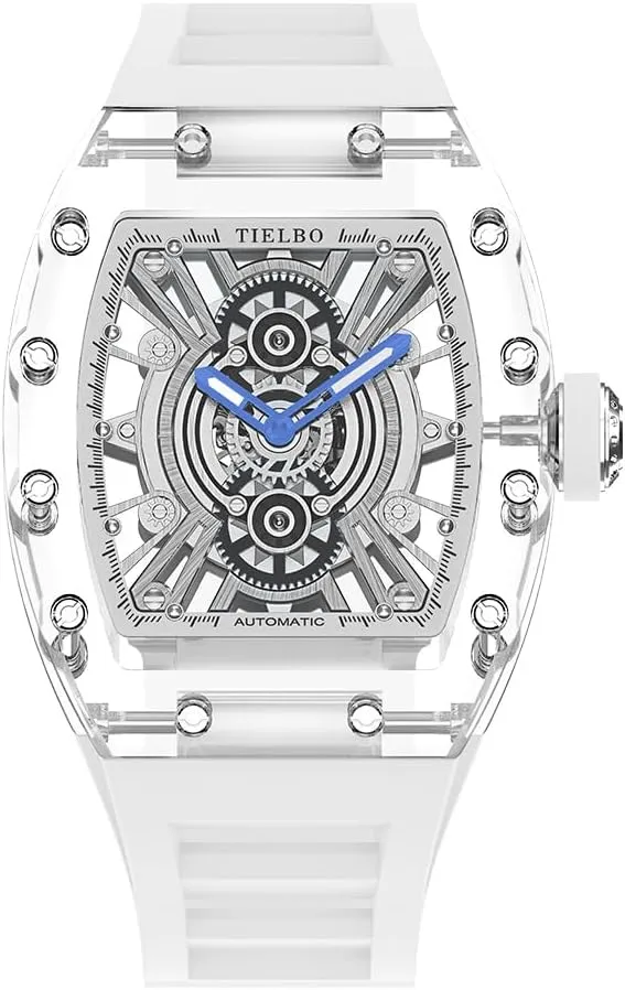 Mechanical Crystals Luxury Watches desirability telescopic nonelectronic for Men Ladies Hollowing Dial Wristwatch Waterproof Man Brilliant Transparent Case HEMUDU 