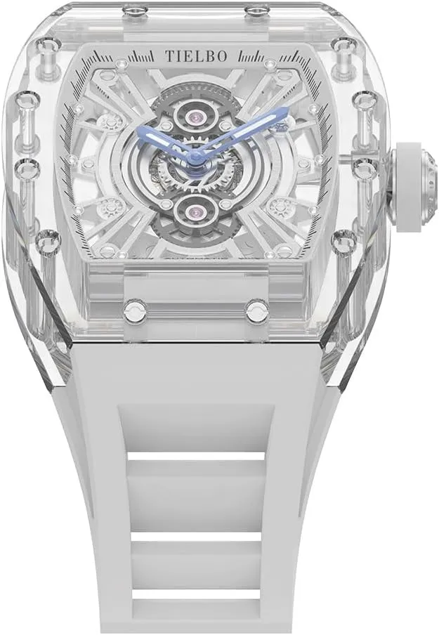 Mechanical Crystals Luxury Watches desirability telescopic nonelectronic for Men Ladies Hollowing Dial Wristwatch Waterproof Man Brilliant Transparent Case HEMUDU 