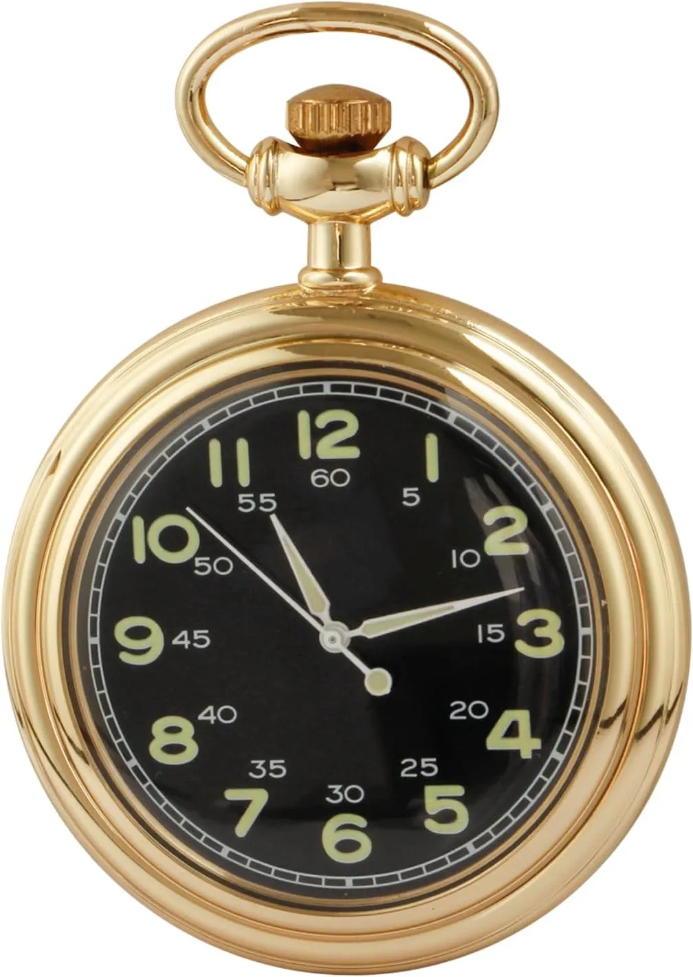 Mechanical Pocket Watches for Men Uncovered ratify Men's Mechanical Pocket Watch with Chain, Uncovered Roman Design Dial Chain 