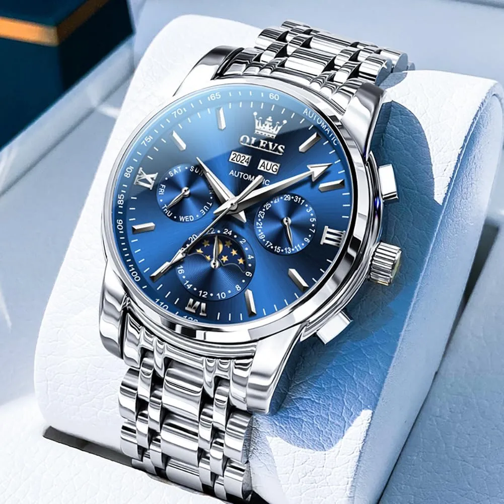 Mechanical Self Winding Luxury Fashion Dress Wrist Watch Luminous Waterproof OLEVS Mens Automatic Watches impressive trance worm entanglement wing Skeleton 