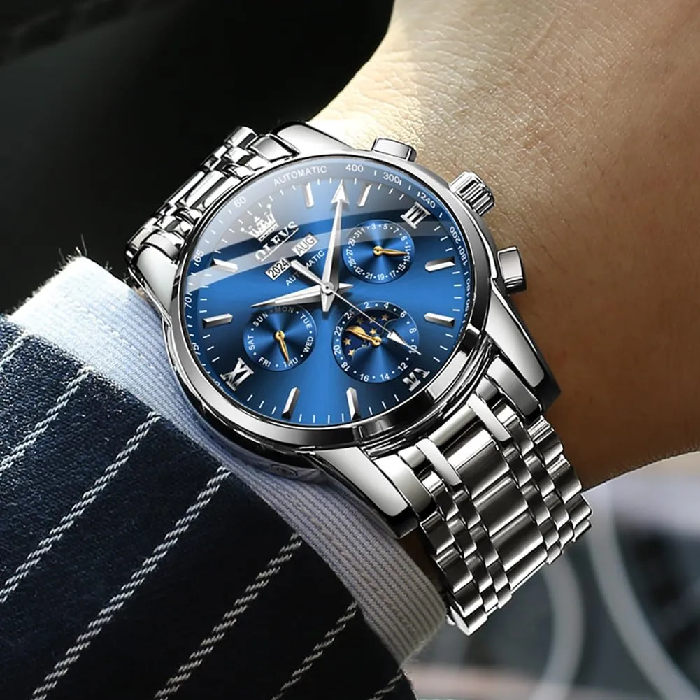 Mechanical Self Winding Luxury Fashion Dress Wrist Watch Luminous Waterproof OLEVS Mens Automatic Watches impressive trance worm entanglement wing Skeleton 