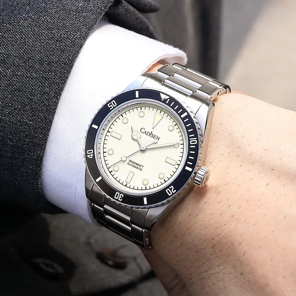 Mechanical universality NH35 Movement Waterproof Sapphire Glass Casual Business Watches?? CADISEN Men??s Automatic Watch 