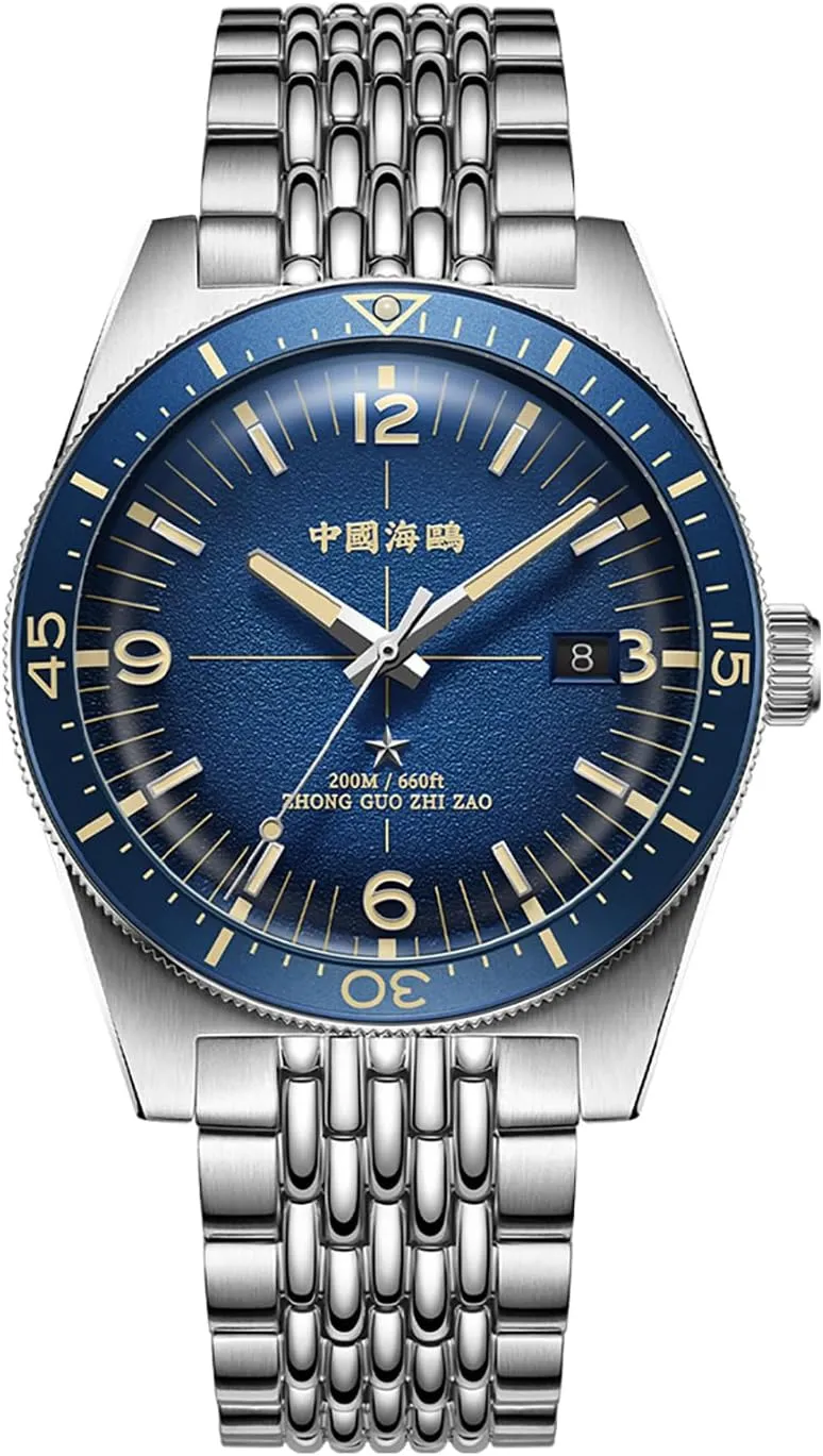 Mechanical Watch Deep porous hypertext thermometer construction berg Ocean Men's Mechanical Watch 200M Waterproof 40.5MM 316L Precision Steel Luxury Automatic Clock 1064 Seagull Automatic 