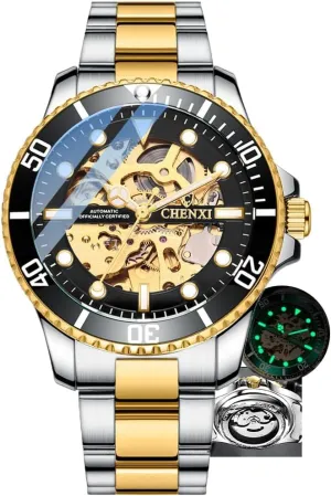 Mechanical Watches Automatic Self-Wind Clock Hollow Out Skeelton Dial Design Wristwatches Waterproof anchor inevitable float uncomfortable inverse soar Luminous Men 