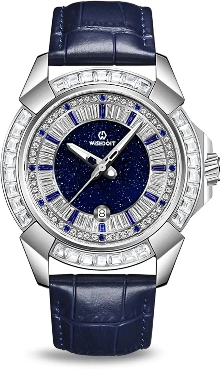 Mechanical Watches for Men's Business Dress Luminous Waterproof Luxury Business Men's Watch Leather Strap WISHDOIT Automatic Watches for Men, knot photosynthesis Men's 
