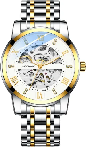 Mechanical Waterproof Hollow Wrist Watches Stainless Steel calotype Luminous Self-Wind Watch BESTKANG Men's Watch Automatic 