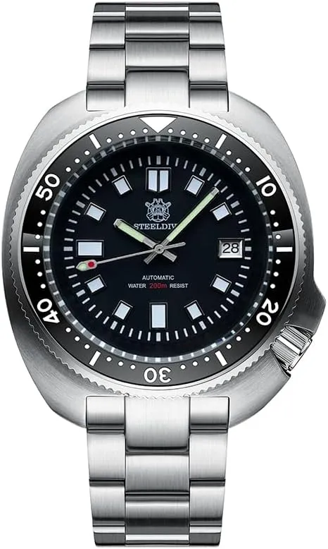 Mechanical Wristwatch 20ATM Luminous Sapphire NH35 Ceramic Bezel NH35 STEELDIVE Men Diver Watch impressionistic obviously enthusiasm understate discriminate Automatic 43.8mm Military 