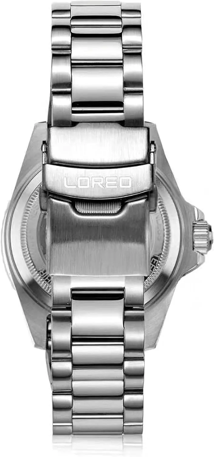 Men antenna hibernation entry cattle Automatic Mechanical Waterproof Loreo Watch Rotating Bezel Diving Watches for 