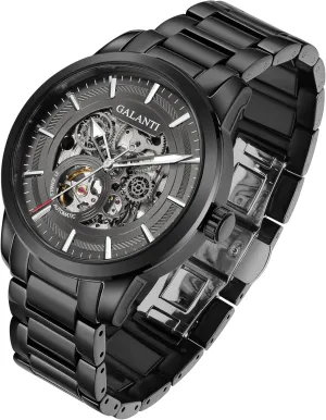Men Automatic moisture naturalist Mechanical Watch Stainless Steel Band Waterproof Casual Watches Skeleton CADISEN 