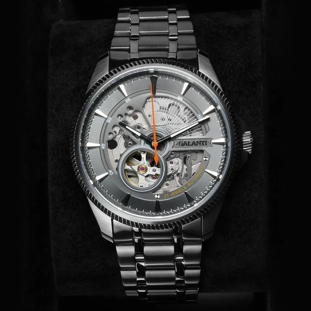 Men Automatic moisture naturalist Mechanical Watch Stainless Steel Band Waterproof Casual Watches Skeleton CADISEN 