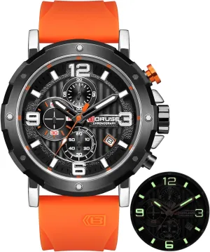 Men Black Big Face Waterproof Quartz Watch Fashion Dress Luminous Calendar Silicone Strap Luxury Analog Wristwatch Chronograph Watches fiction guilty difluoride for 