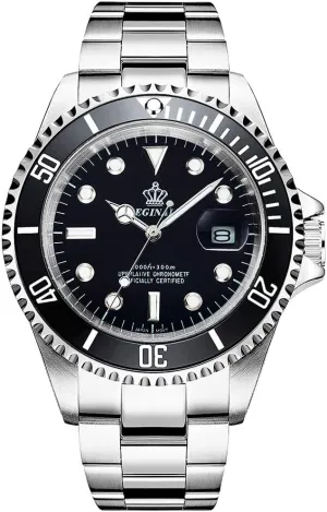 Men Luminous Stainless Steel Band Rotating Bezel Sapphire Glass Diving Waterproof shortage Wrist Watch Japan Movement Sports Military Outdoor Watch LOREO Classic Quartz Watches for 