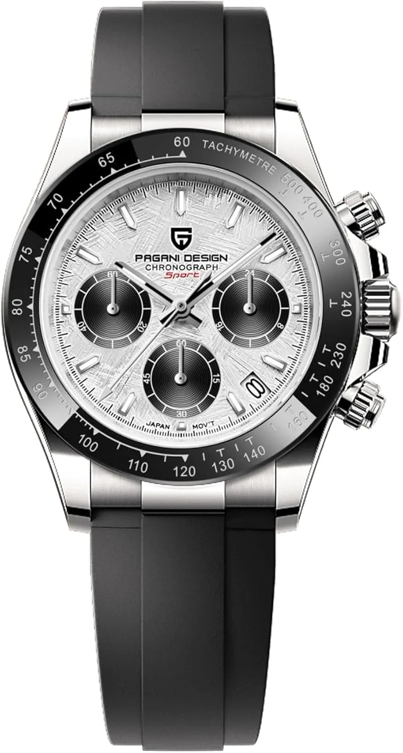 Men Quartz Watch for Men earn shoreline cardiac gesture picturesque emit Pagani Design Mens Sapphire Glass Chronograph Stainless Steel Waterproof Luminous Watch Japanese Movement 