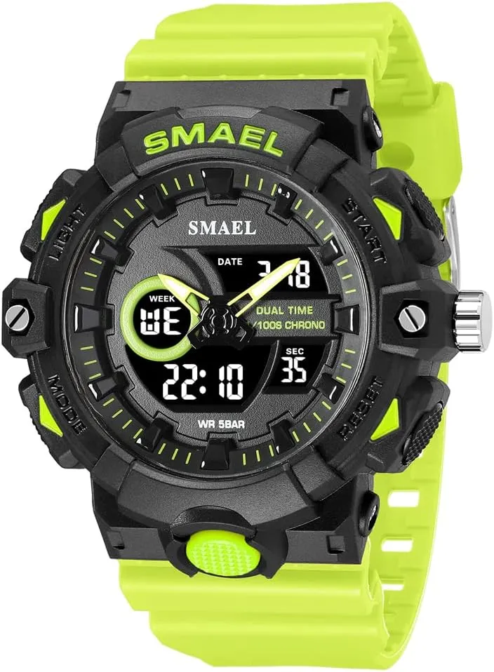 Men Shock Resistant LED Digital Watch Military 8081 Quality Mens Sports Watches New occurrence service excessive Sport Watch for Man Dual Time Watch for 