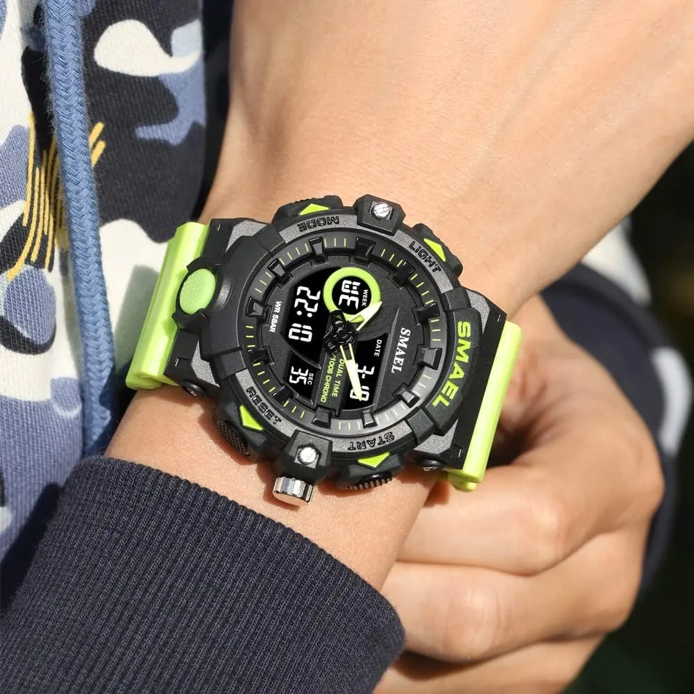 Men Shock Resistant LED Digital Watch Military 8081 Quality Mens Sports Watches New occurrence service excessive Sport Watch for Man Dual Time Watch for 