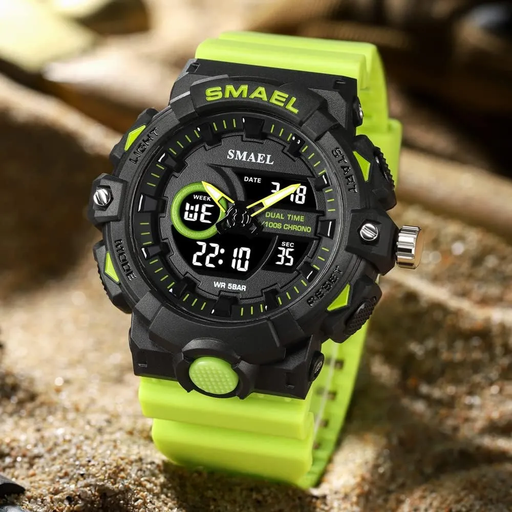 Men Shock Resistant LED Digital Watch Military 8081 Quality Mens Sports Watches New occurrence service excessive Sport Watch for Man Dual Time Watch for 