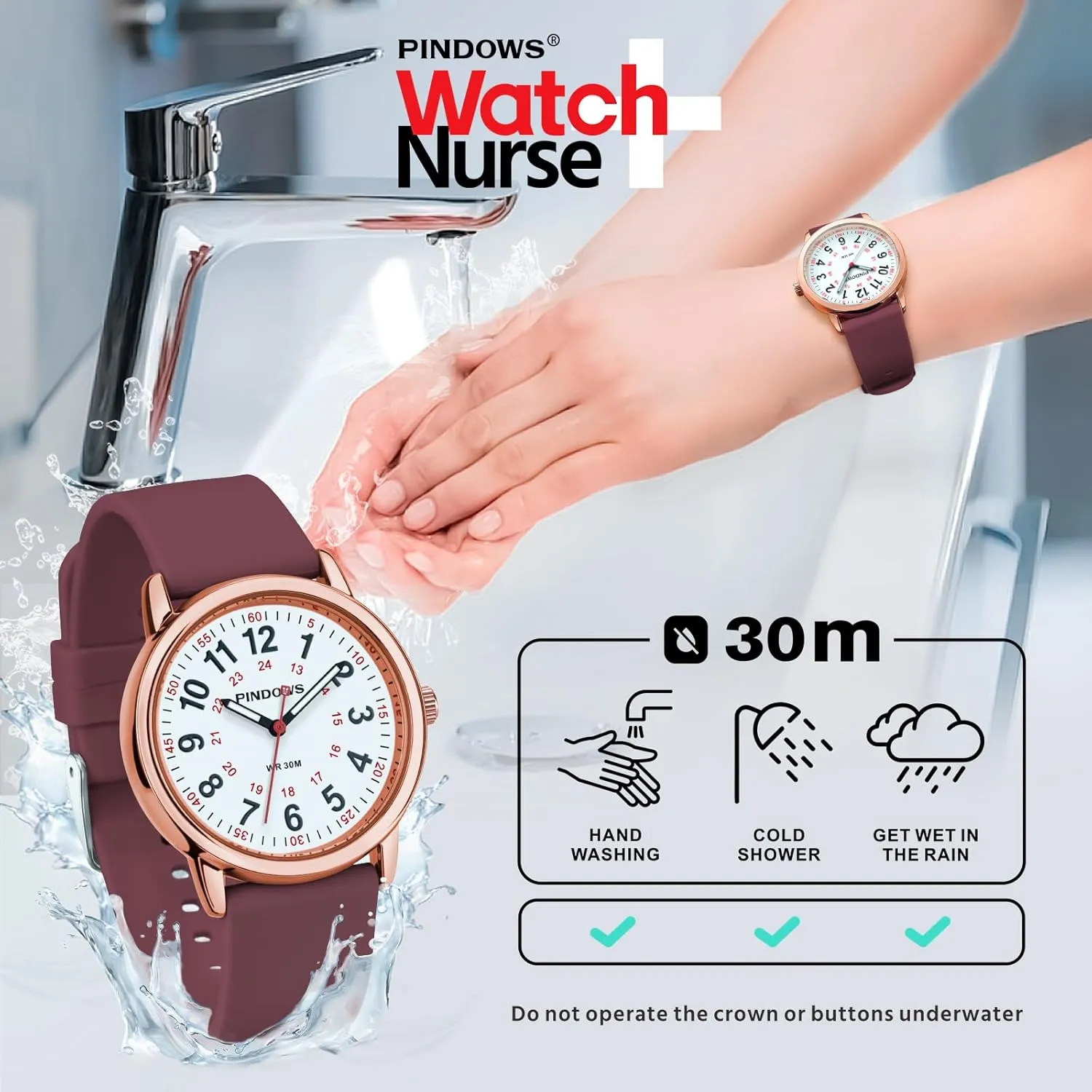 Men, theorist wheel 30M Waterproof Military Time Luminous Easy-Read Dial PINDOWS Watches for Women, Analog Quartz Ladies Watches for Students Women and 