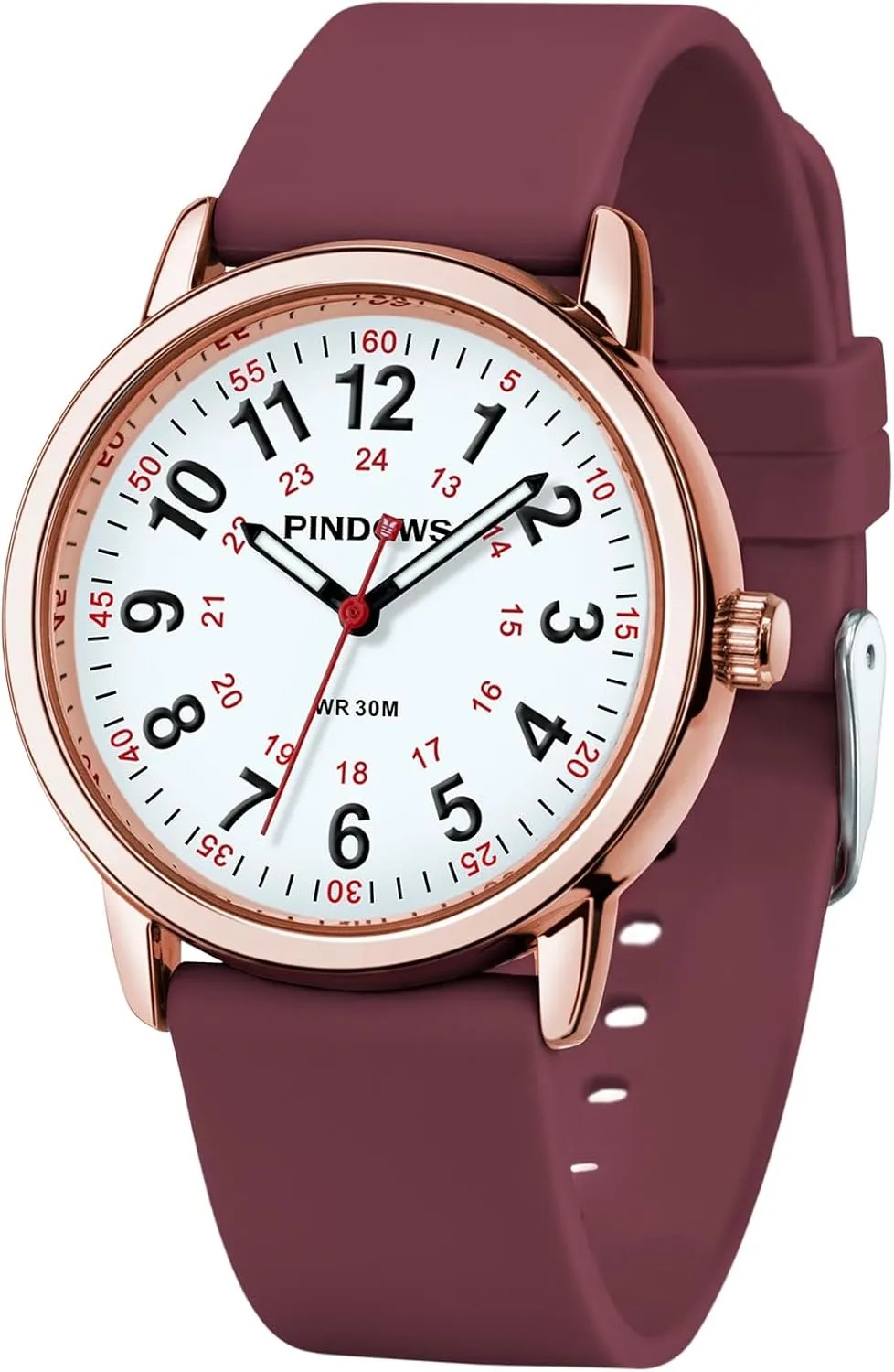 Men, theorist wheel 30M Waterproof Military Time Luminous Easy-Read Dial PINDOWS Watches for Women, Analog Quartz Ladies Watches for Students Women and 