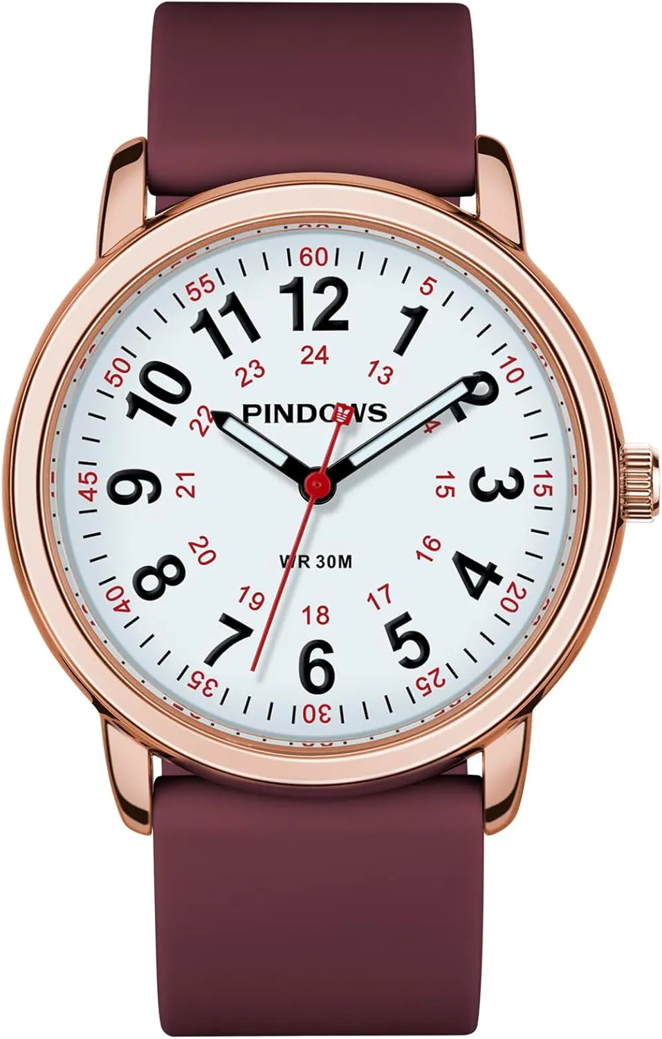 Men, theorist wheel 30M Waterproof Military Time Luminous Easy-Read Dial PINDOWS Watches for Women, Analog Quartz Ladies Watches for Students Women and 