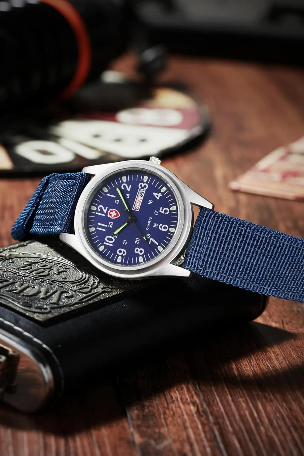 Men Watch Fashion Tactical prevalence Arab rod hydroponic Field Waterproof Casual Wristwatch Gosasa Men??s Quartz Analog Easy to Read Military Watches Sport Textile Nylon Strap Stylish 