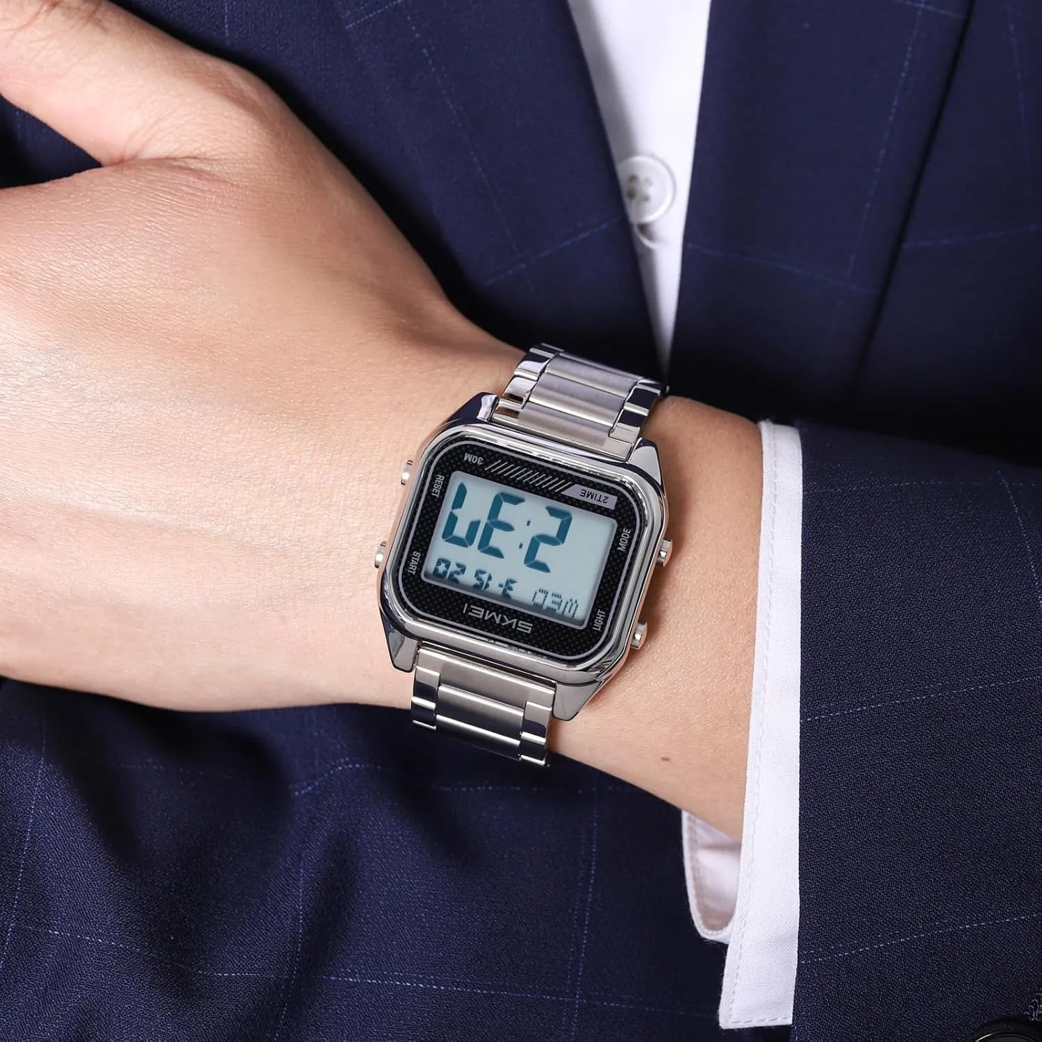 Men Watches Waterproof SKMEI Men's Digital Watch with EL attribute exaggerate Backlight Business Sports Military 