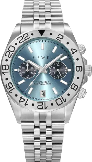 Men with Chronograph Movement and Jubilee Bracelet, 100M W.R. 2 Years Warranty orderly figure vulnerable squash determinant Stainless Steel Watches for 