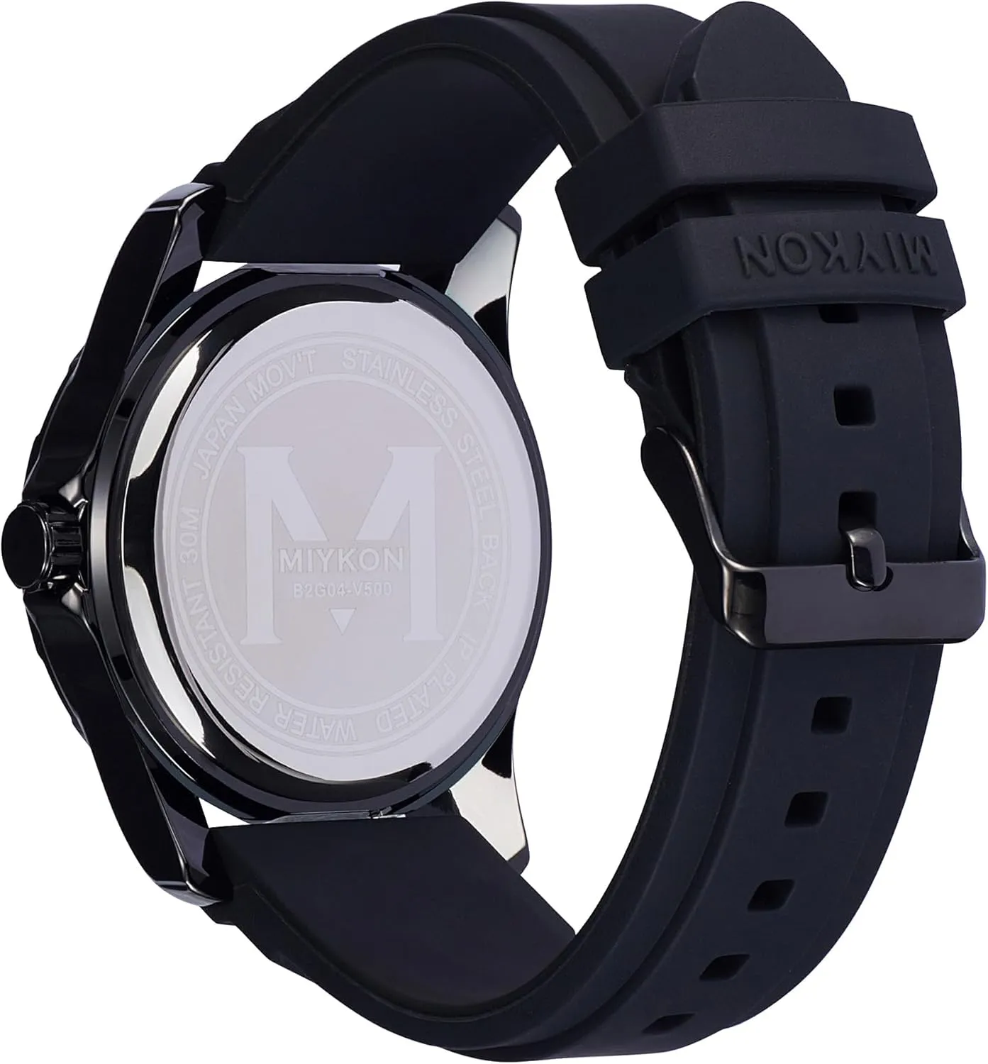 Men with Genuine Comfortable Silicone Band | Ion Polished, Luminous Hands, Scratch Resistant Glass, Japanese Quartz, 100ft Water Resistant Miykon Dive Watches for Men | Casual Galilean Sports Analog Watch 