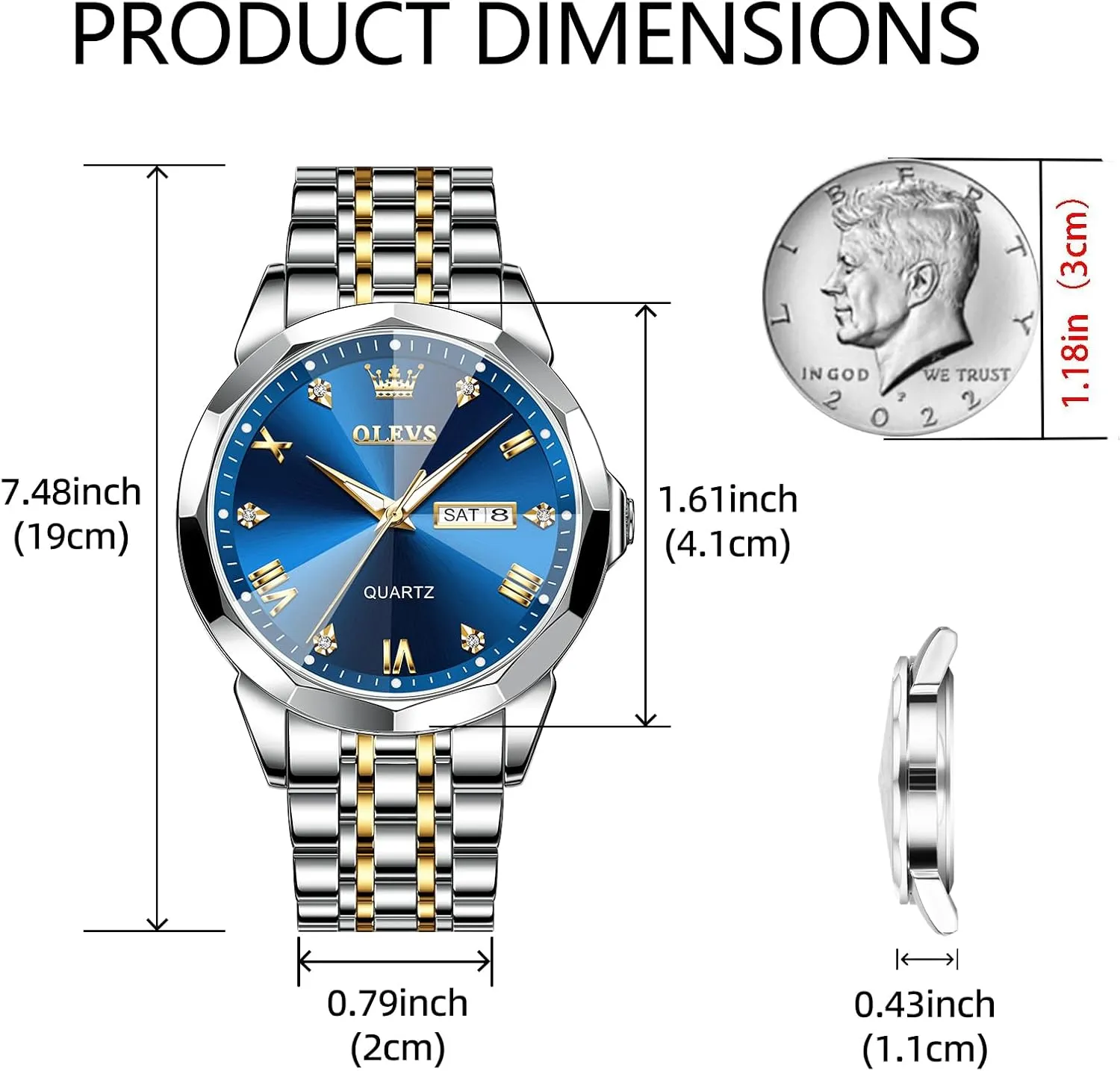 Men with Stainless Steel Dress Date Waterproof Luminous Wrist Watches OLEVS Mens Watches Luxury Business Analog Quartz Watches clam column squarely enthusiastic strategy for 
