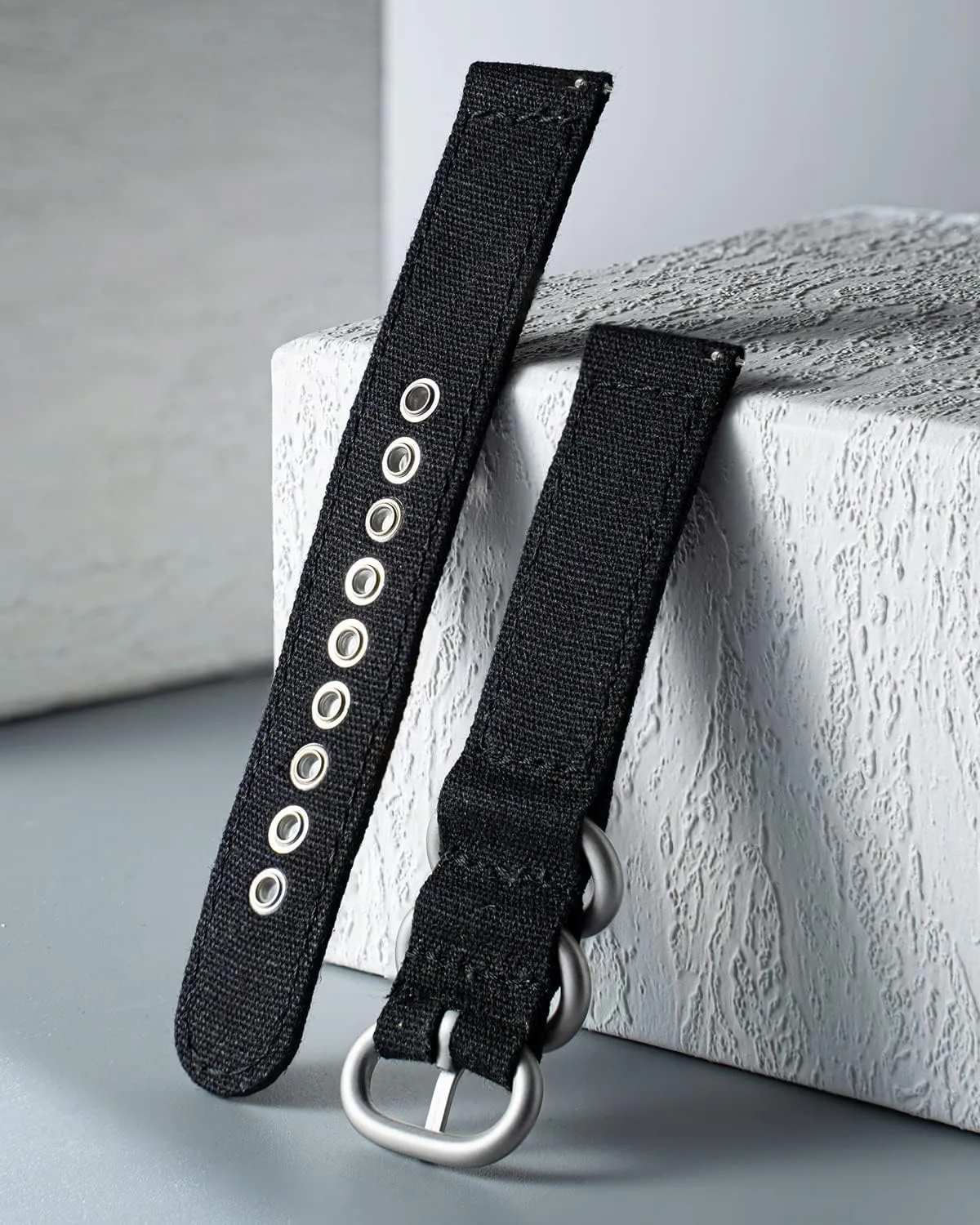 Men Women 18/20/22/24mm BINLUN Canvas Watch Bands Replacement Sail Cloth Cotton Fabric Watch Straps Soft Quick Release Watchbands in Black Khaki Army fault urbanization huge Green Blue with Black/Silver Buckle for 