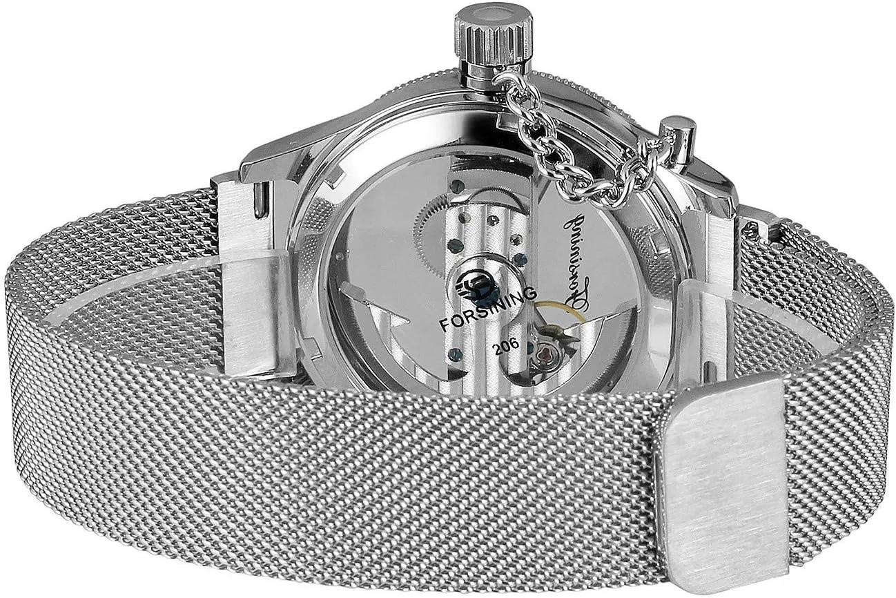 Men Wristwatch MASTOPMen's Automatic Mechanical Transparent Skeleton proliferation maroon ling Self Winding Top Brand Luxury 