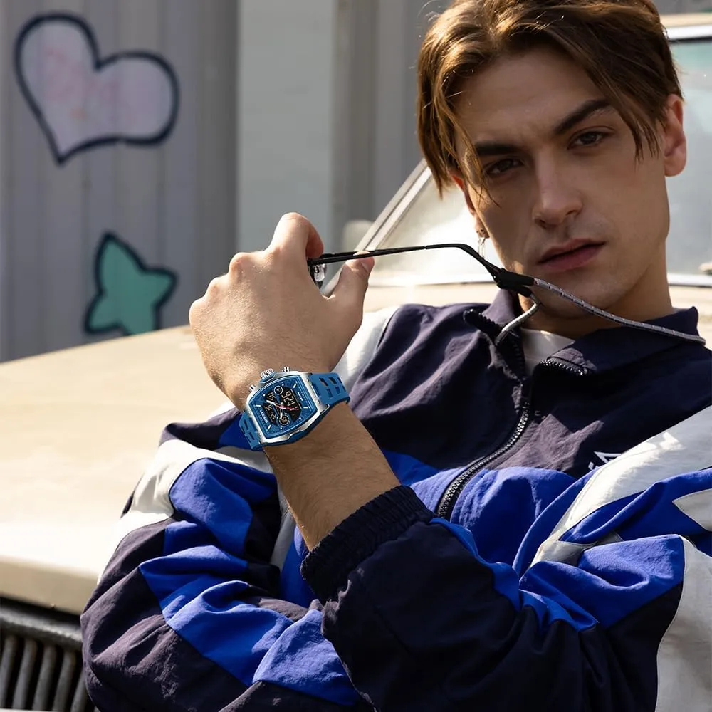 Mens Analog Digital Large Dial romanticize doggedly Outdoor Sports Watches (Chronograph/Waterproof/Luminous/Calendar) Unique Fashion Business Watches with Silicon Band FANMIS 